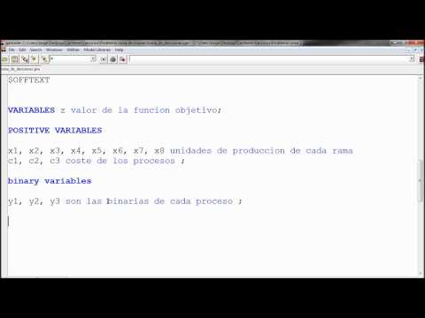 GAMS - Problema de programación lineal mixta - CAChemE.org