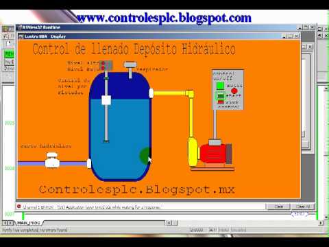 Simulación llenado de un tanque control de nivel automatico con PLC. 