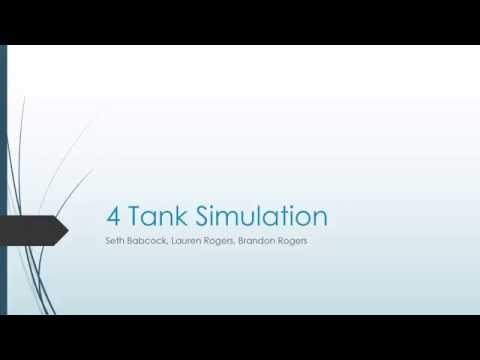 Control multivariable de un sistema de cuatro tanques en Simulink