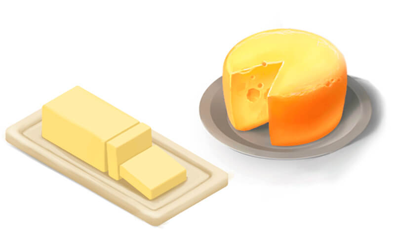 Elaboración de mantequilla y queso